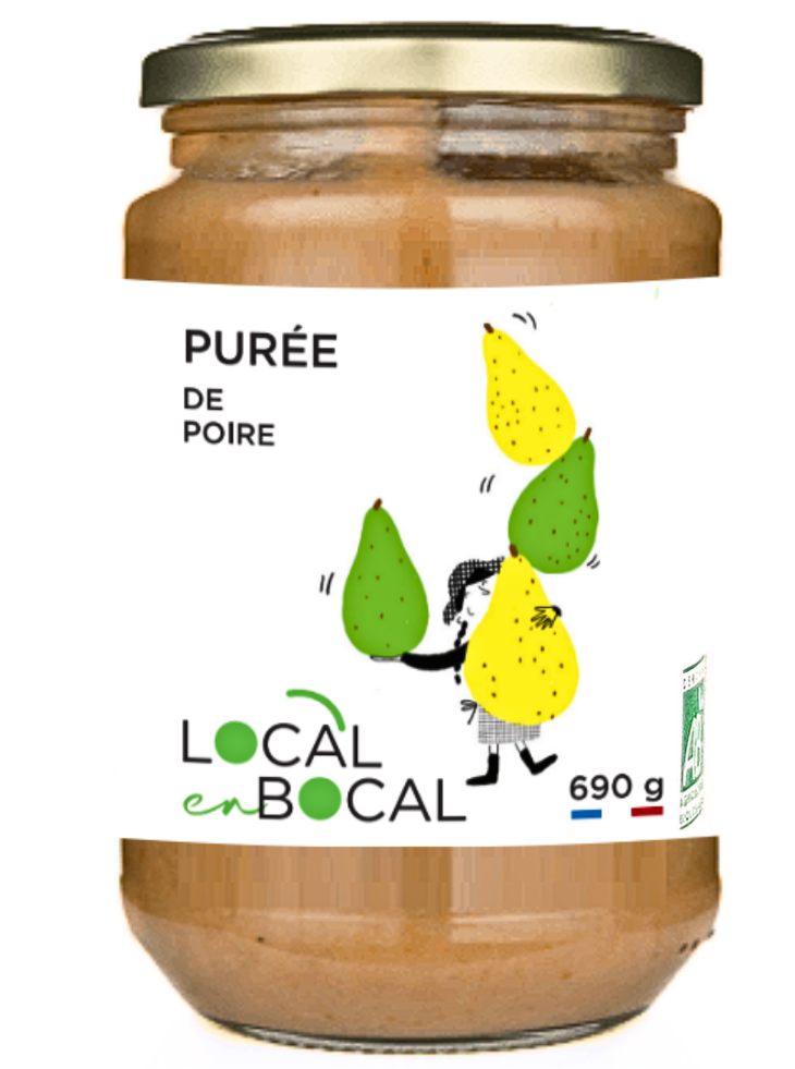 Purée de poire Bio - Local en Bocal (690g)
