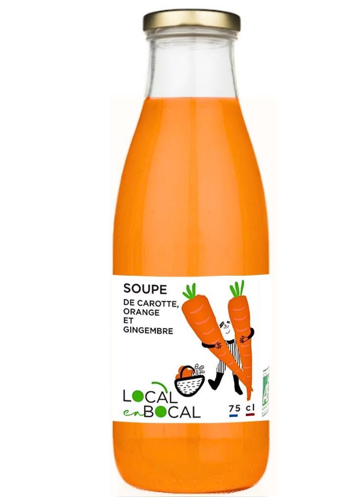 Soupe de carotte orange et gingembre Bio - Local en Bocal (75cl)