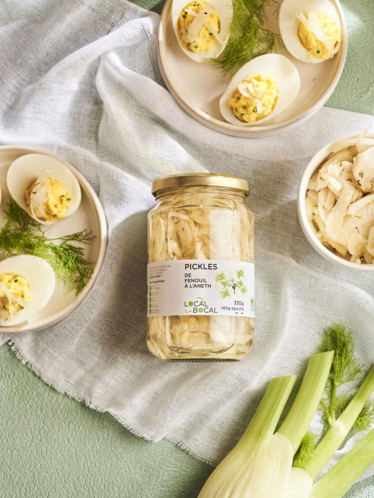 Pickles de fenouil à l'aneth 140g - Local en Bocal