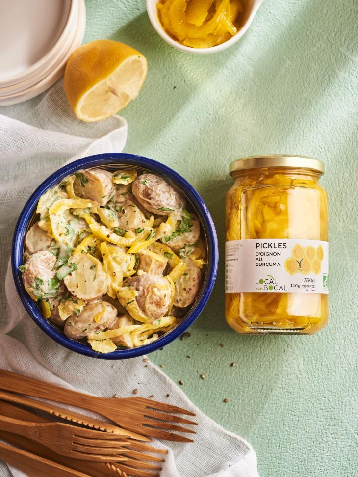 Pickles d'oignon au curcuma 140g - Local en Bocal